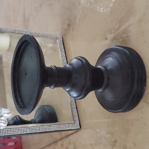 Black Wooden Candlestick